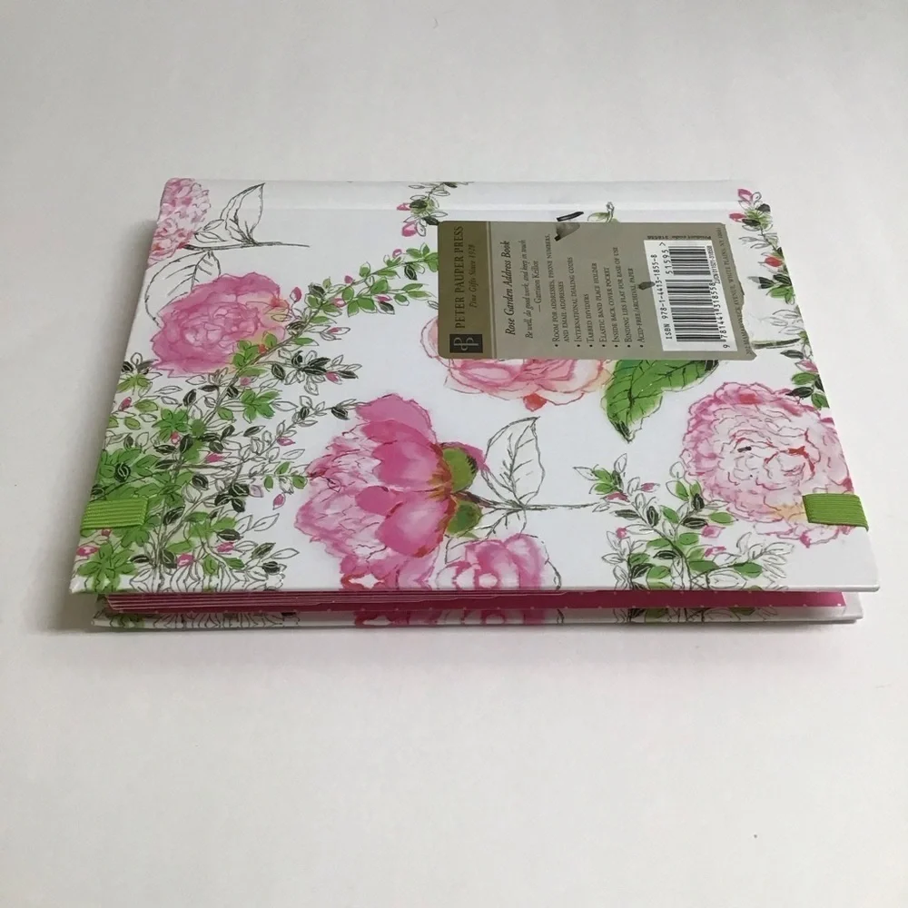 Rose Garden Large Address Book Peter Pauper Press Pink Floral Hardcover Spiral